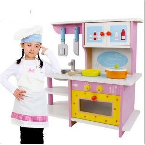 Bộ đồ chơi gỗ mô phỏng nhà bếp màu hồng MG689