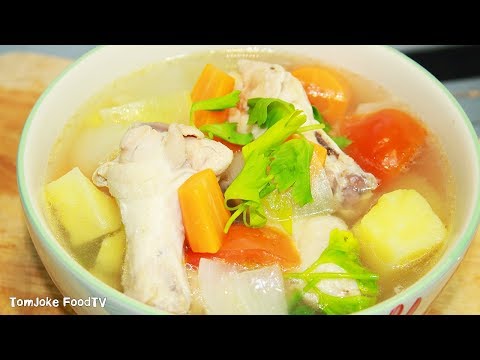 ซุปไก่มันฝรั่ง วิธีทําแสนง่ายหอมอร่อยน้ำซุปใสๆ Chicken Potato Soup Recipe