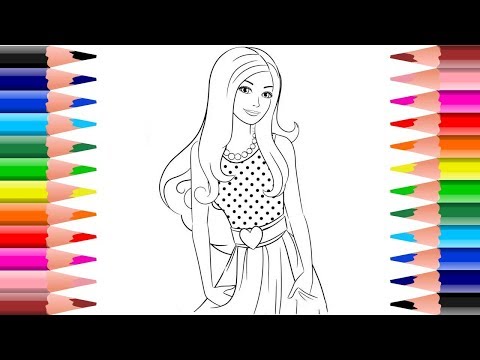 ระบายสีบาร์บี้แสนสวย | coloring book Barbie